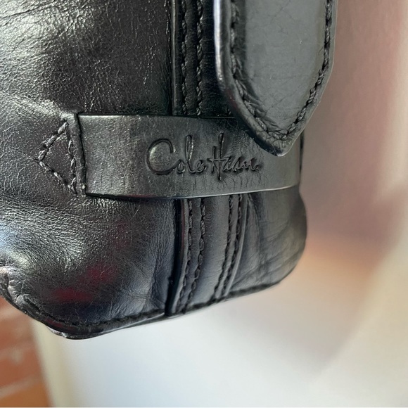❤️ SOLD ❤️ Cole Haan Leather Bag Adjustable Shoulder Strap Long Short Black EUC - Picture 8 of 9